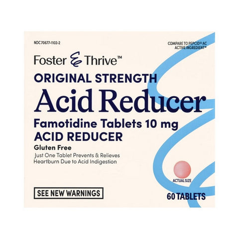 Foster And Thrive, Original Strength Acid Reducer, 10 Mg, 60 Tabs