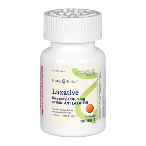 Foster And Thrive, Laxative Bisacodyl Usp, 5 MG, 100 Tabs