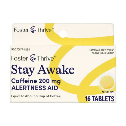 Stay Awake Caffeine 16 Tabs by Foster And Thrive