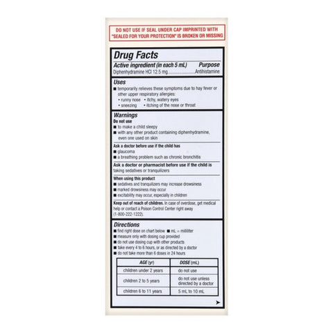 Foster And Thrive, Children'S Allergy Relief Diphenhydramine Hcl, 4 Oz