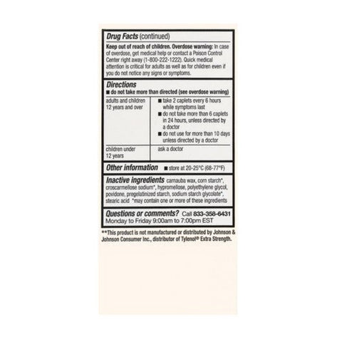 Foster And Thrive, Extra Strength Pain Relief Acetaminophen, 500 Mg, 100 Caps Foster And Thrive