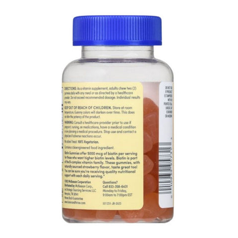 Foster And Thrive, Biotin Gummies, 5000 Mcg, 60 Count