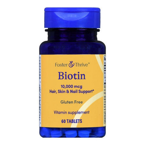 Foster And Thrive, Biotin, 10,000 Mcg, 60 Tabs Foster And Thrive