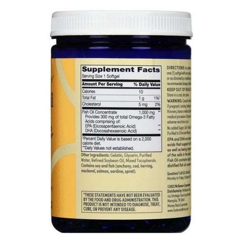 Foster And Thrive, Fish Oil, 1000 Mg, 300 Softgels