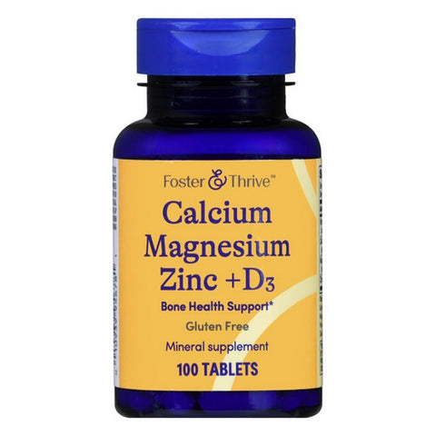 Foster And Thrive, Calcium Magnesium Zinc + Vitamin D3, 100 Tabs
