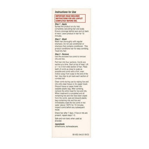 Foster And Thrive, Ultra Pesticide Free Lice Treatment System, 3.4 Oz Foster And Thrive