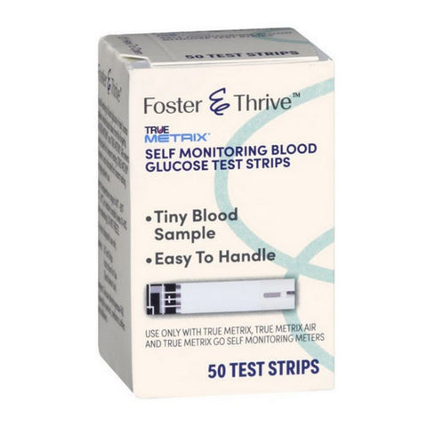 True Metrix Self Monitoring Blood Glucose Test Strips 50 Count by Foster And Thrive