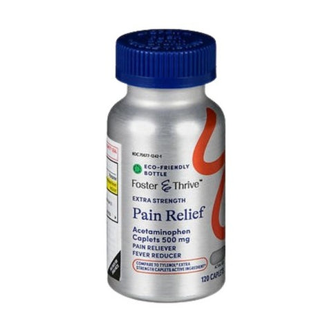 Foster And Thrive, Extra Strength Pain Relief Acetaminophen Caplets, 500 Mg, 120 Caps