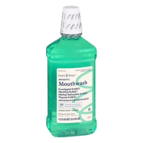 Foster And Thrive, Mouthwash Spring Mint, 33.8 Oz