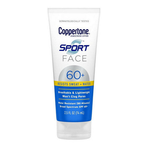 Coppertone, Sport Face Lotion SPF 60 Plus, 2.5 Oz Coppertone