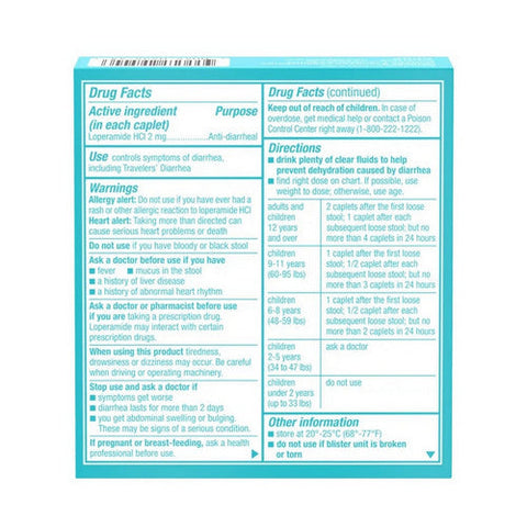Imodium, A-D Loperamide Hydrochloride Anti-Diarrheal Caplets, 12 Capsules Imodium