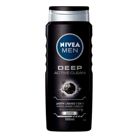 Nivea, Men Deep Active Clean Body Wash With Natural Charcoal, 16.9 Oz