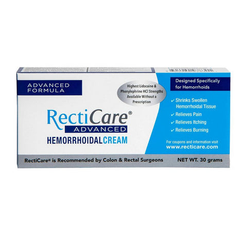 Mastisol, Recticare Advanced Hemorrhoidal Cream, 30 Grams
