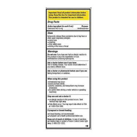 Quagen, Childrens's Cetirizine, 1 Mg, 118 Ml Quagen