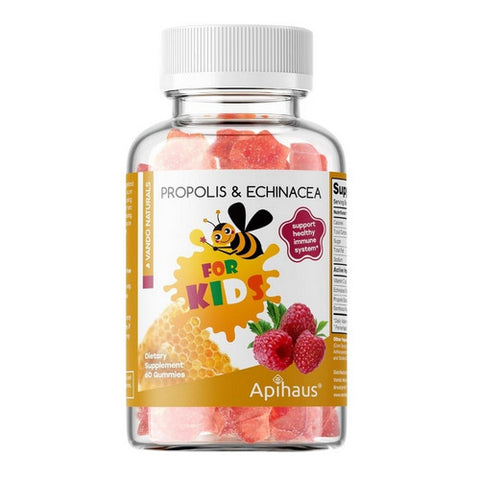 Apihaus, Propolis And Echinacea Kids Gummies Raspberry, 60 Count