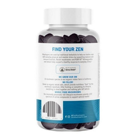 Om Mushrooms, Relax Mushroom Blueberry Gummies, 56 Gummies Om Mushrooms