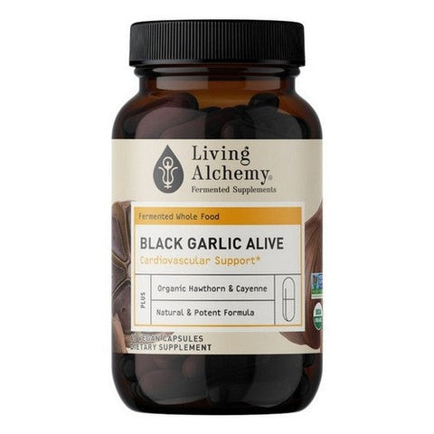 Living Alchemy, Black Garlic Fermented Cardiovascular Support, 60 Vegan Capsules Living Alchemy