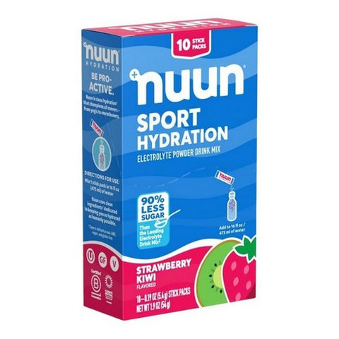 Nuun, Sport Hydration Electrolyte Powder Strawberry Kiwi, 1.9 Oz / 10 Packets