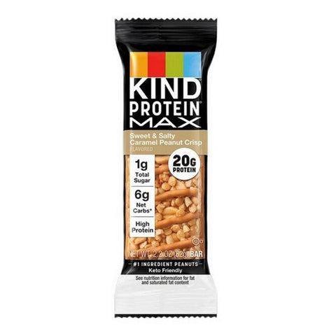 Kind, Protein Max Sweet And Salty Caramel Peanut Crisp, 2.2 Oz X 12 Count (Case Of 12)