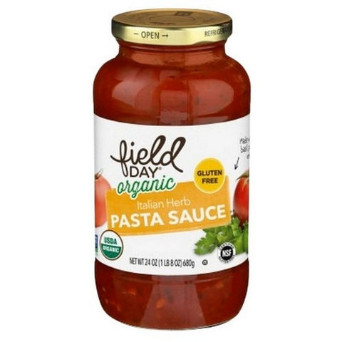 Field Day, Organic Italian Herb Pasta Sauce, 24 Oz (Case Of 12)