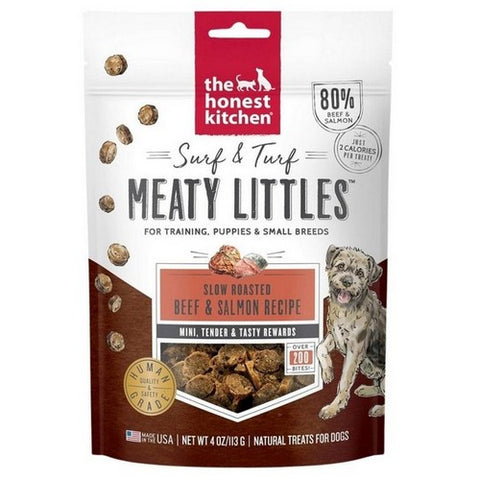The Honest Kitchen, Meaty Littles Dog Treats Beef And Salmon Bag, 4 Oz (Case Of 6)