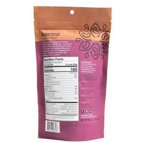 Karma Nuts, Cinnamon Wrapped Cashew, 7 Oz (Case Of 6)