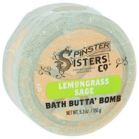 Spinster Sisters Co, Bath Bomb Lemongrass Sage, 5.3 Oz (Case Of 6)