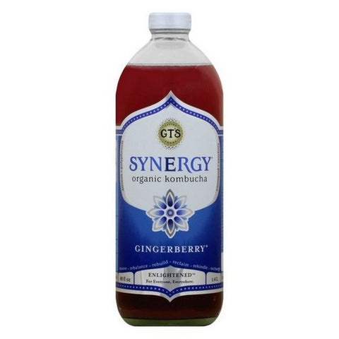 GT's, Enlightened Synergy Organic Kombucha Gingerberry, 48 Oz (Case Of 6)
