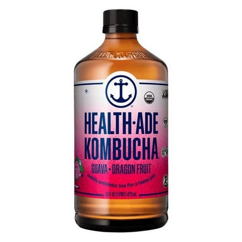 Health-Ade, Kombucha Guava Dragon Fruit Probiotic Tea, 16 Oz (Case Of 12)