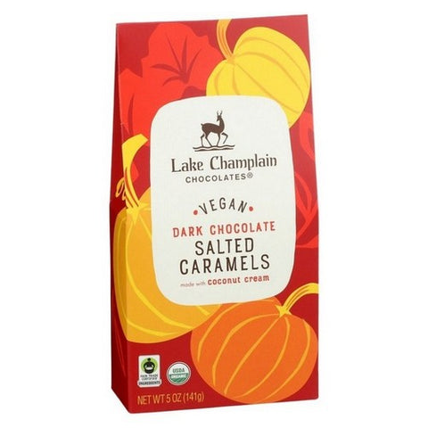 Lake Champlain, Dark Chocolate Salted Pumpkin Caramels, 5 Oz (Case Of 12)