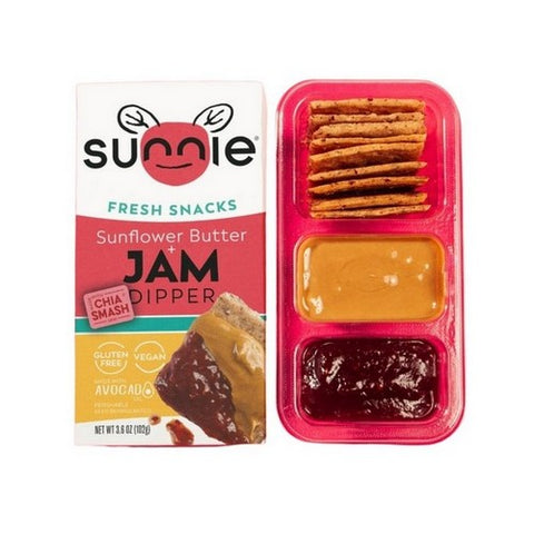 Sunnie, Snack Sunflower Butter Jam Dipper, 3.6 Oz X 4 Count (Case Of 2)