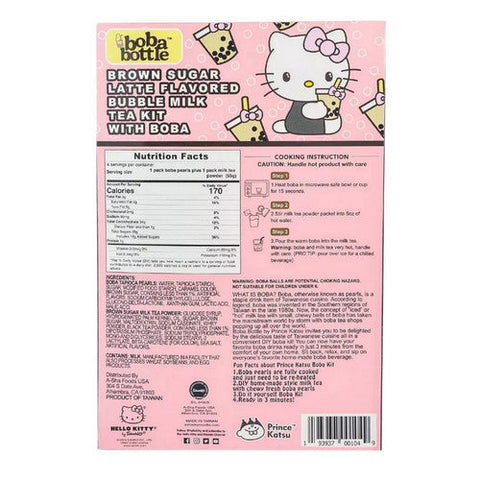 A-Sha Foods, Hello Kitty Boba Kit Brown Sugar Latte, 7.76 Oz (Case Of 12) A-Sha Foods