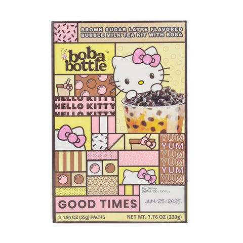 A-Sha Foods, Hello Kitty Boba Kit Brown Sugar Latte, 7.76 Oz (Case Of 12)