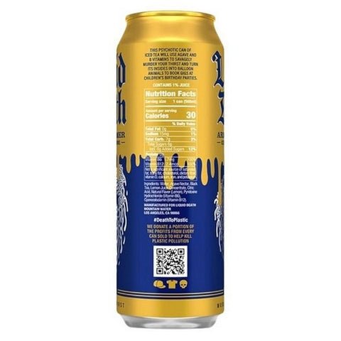 Liquid Death, Armless Palmer Iced Tea, 19.2 Oz (Case Of 12)