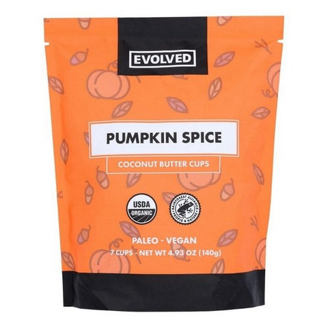 Evolved, Chocolate Pumpkin Spice Coconut Butter Cups, 4.93 Oz (Case Of 6)
