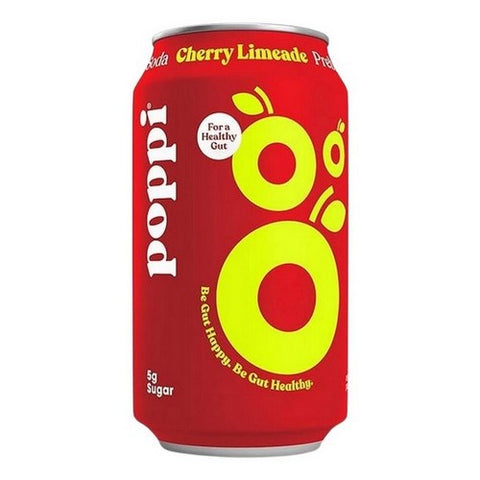 Poppi, Cherry Lime Prebiotic Soda, 12 Oz X 4 Count (Case Of 6)