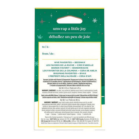 Burts Bees, Hive Favorites Beeswax Holiday Gift Set, 2 Pack (Case Of 4) Burts Bees