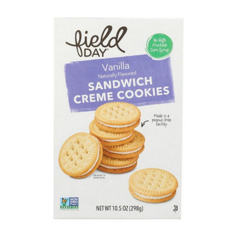 Field Day, Organic Sandwich Vanilla Creme Cookies, 10.5 Oz (Case Of 12)
