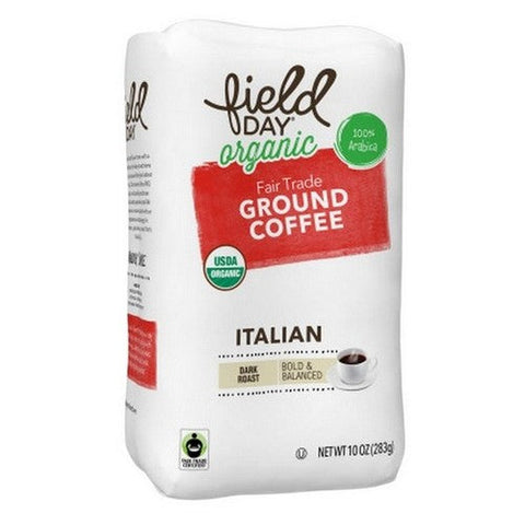 Field Day, Organic Ground Coffee Italian Roast, 10 Oz (Case Of 6) Field Day