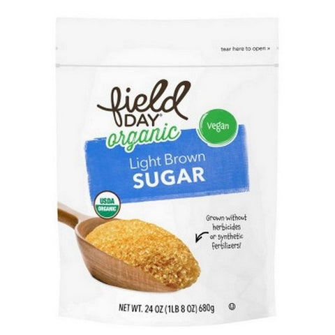 Field Day, Organic Light Brown Sugar, 24 Oz (Case Of 12)