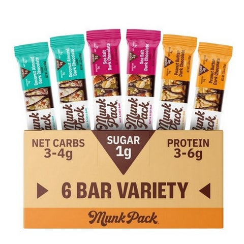Munk Pack, Keto Bar Nuts And Seeds Variety Pack, 1.23 Oz X 6 Count (Case of 12)