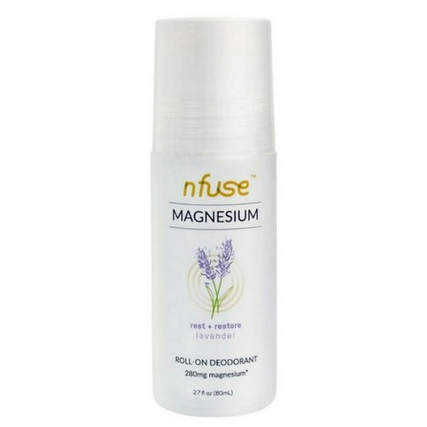 Nfuse, Magnesium Roll-On Deodorant Rest Plus Restore Lavender, 2.7 Oz (Case Of 6)