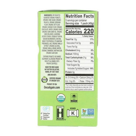 Once Again, Organic Sandwhich Peanut Butter Chocolate Crackers, 7.95 Oz (Case Of 6) Once Again