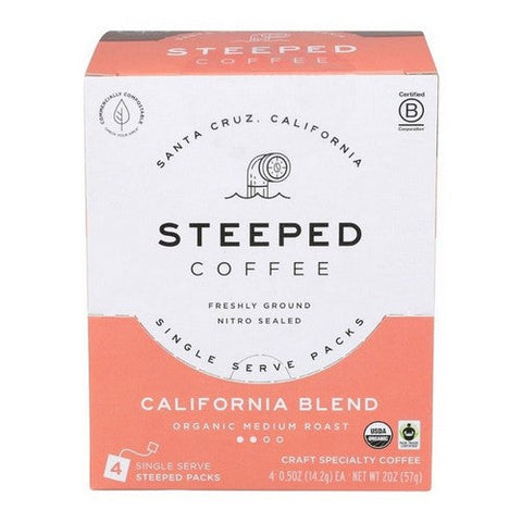 Steeped Coffee, Organic Coffee California Blend, 2 Oz (Case Of 6) Steeped Coffee