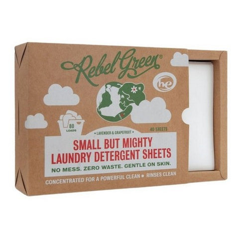 Rebel Green, Small But Mighty Laundry Detergent Sheets, 40 Count (Case Of 6)