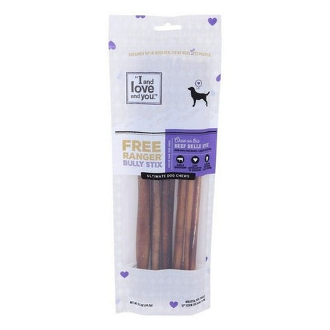 I And Love And You, Bully Stix Dog Chews Free Ranger, 5 Count (Case Of 6)