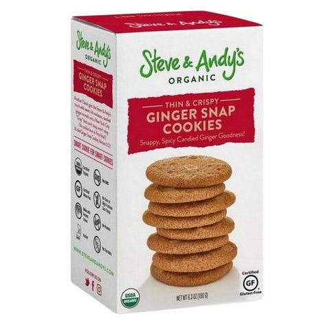 Steve And Andy's, Organic Gingerbread Cookies, 6.3 Oz (Case Of 6)
