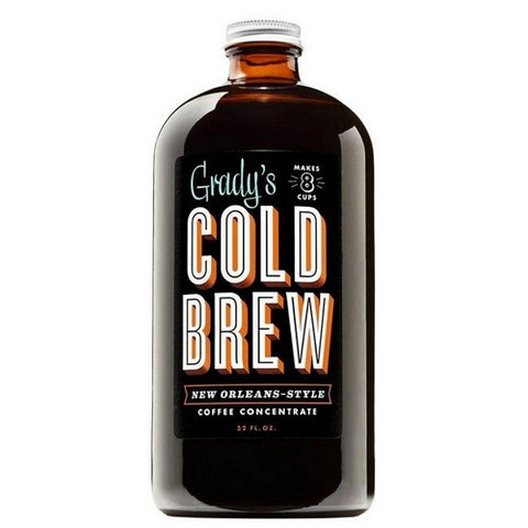 Gradys Cold Brew, Coffee Concentrate New Orleans Style, 32 Oz (Case Of 6)