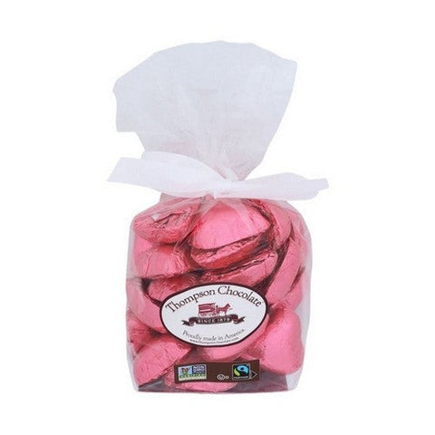 Thompson Chocolate, Dark Chocolate Pink Hearts, 8 Oz (Case Of 6) Thompson Chocolate