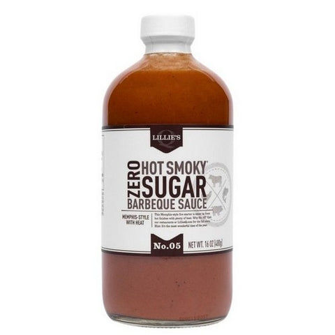 Lillies Q, Zero Sugar Hot Smoky Barbecue Sauce, 16 Oz (Case Of 6)